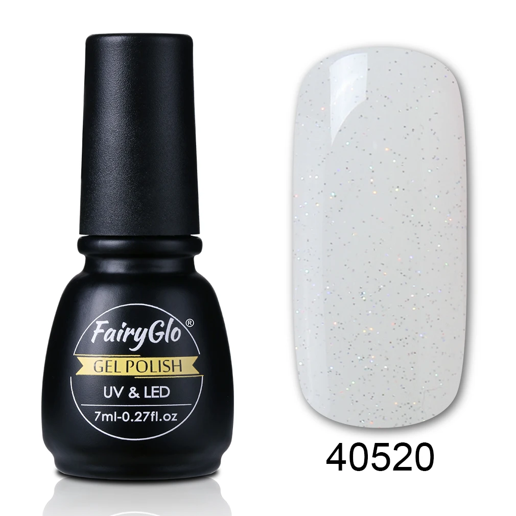 FairyGlo 7 мл замачиваемый УФ гель лак для ногтей Гель-лак чистый цвет Лаковая краска для лака гель Гибридный лак штамповка Полупостоянный - Цвет: 40520