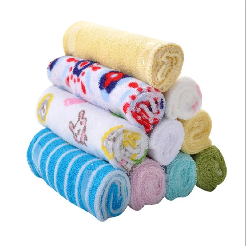 

8PCS/Set Baby Newborn Colorful Soft Towel Wash Cloth Bathing Feeding Wipe Baby Handkerchief Face Towels Baby Feeding Towel