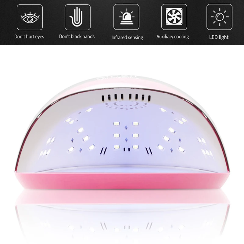 

Best 80W Nail Polish Dryer Curing Lamp Dual Light Source for All Gels Nail Art Tools QQ99
