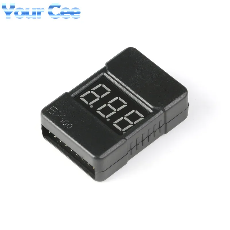 BX100 1-8S Lipo Battery Voltage Tester Low Voltage Buzzer Alarm Battery Voltage Checker with Dual Speakers BB Ring (2)