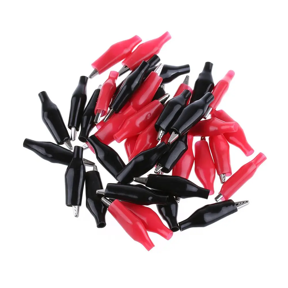 

20PCS 28MM Metal Alligator Clip G98 Crocodile Clamp Wire Cramp for Testing Probe Meter Electricity Probe Clip Electrical Tool