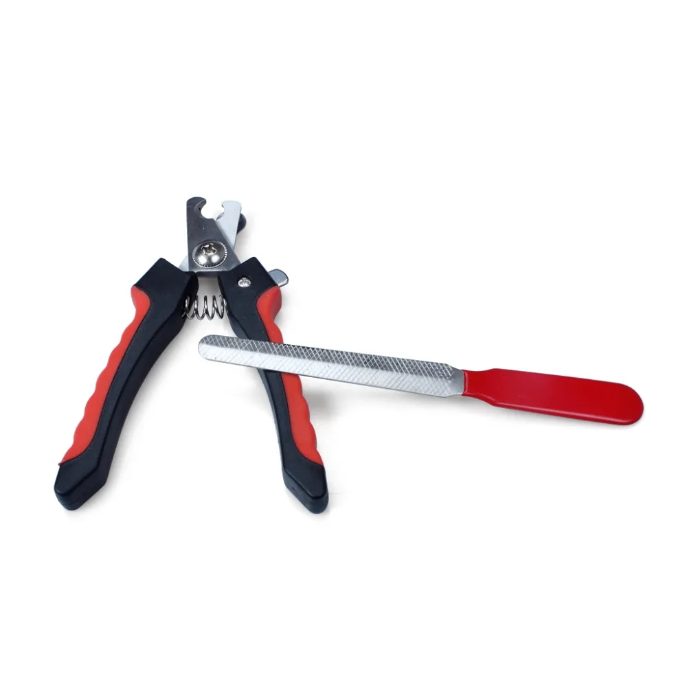 2 In 1 Pet Nail Clippers Cutter File for Dogs Cats Birds Guinea Pig Animal Claws Scissor Cut Set Kit  (5)
