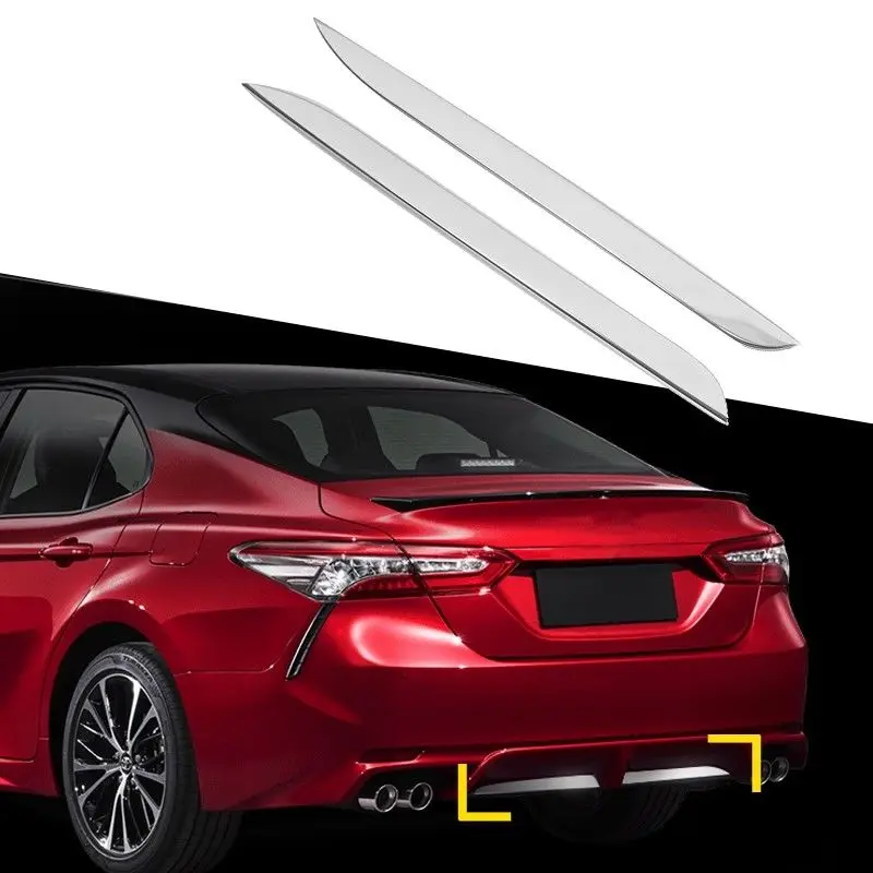 Stainless Steel Rear Rear Bumper Rear Lip Cap Cover Trim For Toyota Camry 2018