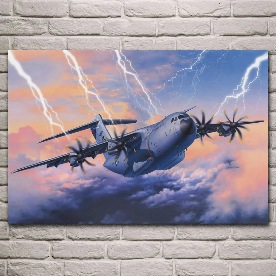 Красивый атласный транспорт самолета A400M искусство картина для дома гостиной