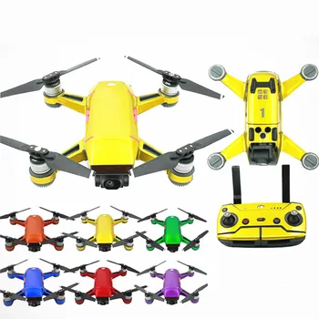 

New Arrival Waterproof Decal Skins Wrap Luxury Fluorescence Sticker Body Protector for DJI Spark Remote Controller Mini Drone