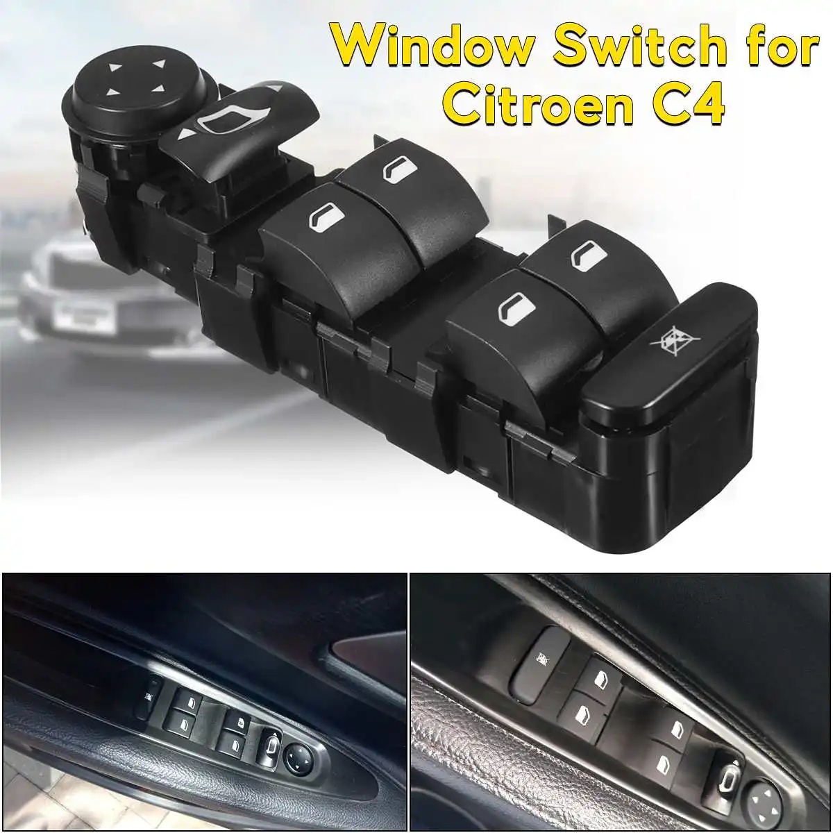 

Car Electric Master 2 4 Window Control Switch Panel 9 Pin 9651464277 6554.HE For Citroen C4 2004 2005 2006 2007 2008 2009 2010