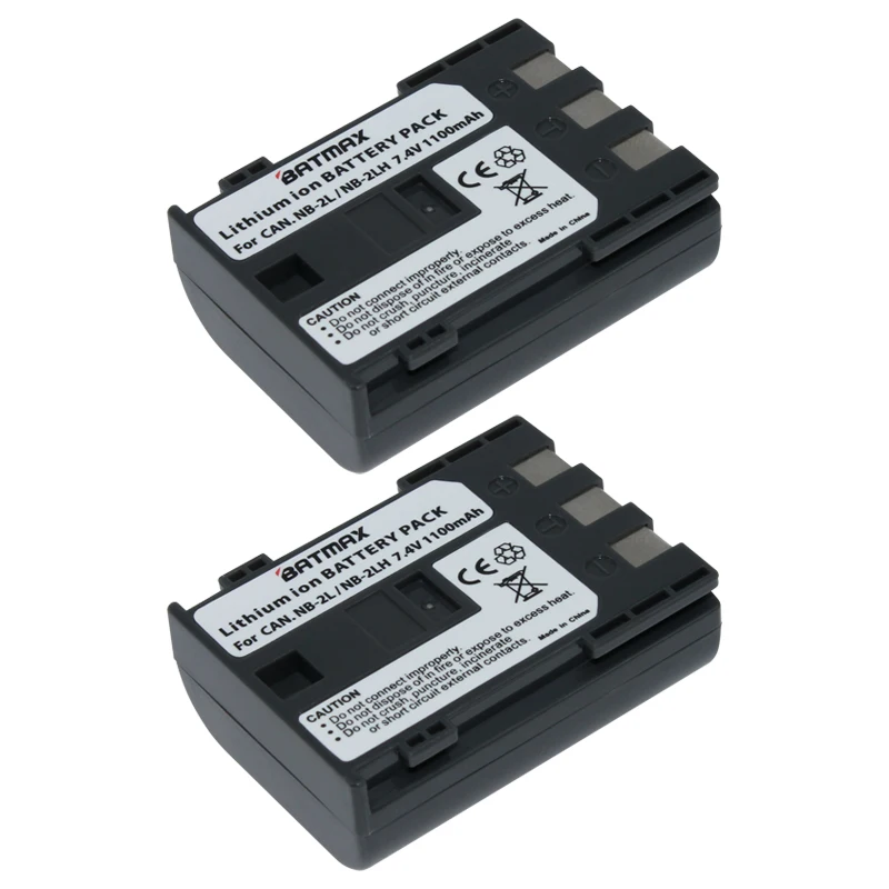 2Pcs 1100mAh Bateria NB 2L NB 2L NB2L NB 2LH Battery for Canon G9 Rebel