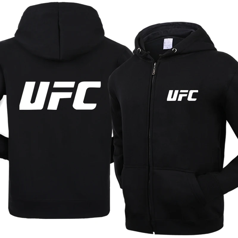 Spring and Autumn MMA UFC Clothes Zipper Hooded Men Fashion Hooded