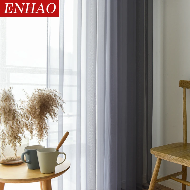 Moderne Solid Weiß Tüll Vorhänge für Wohnzimmer Schlafzimmer Fenster Sheer Voile Jalousien Vorhang für Küche Home Decor Licht Schattierung