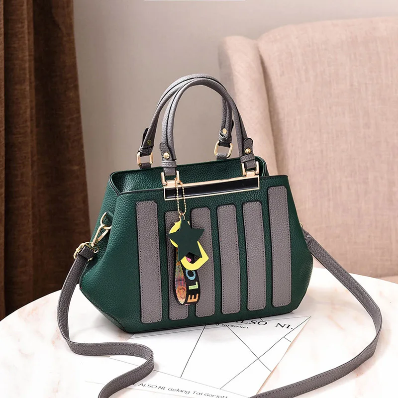 Fashion Stitching Handbag For Women Leather Crossbody Bags Female Messenger Shoulder Tote Lady Purse Bolsa Sac A Main SS7242 (14)