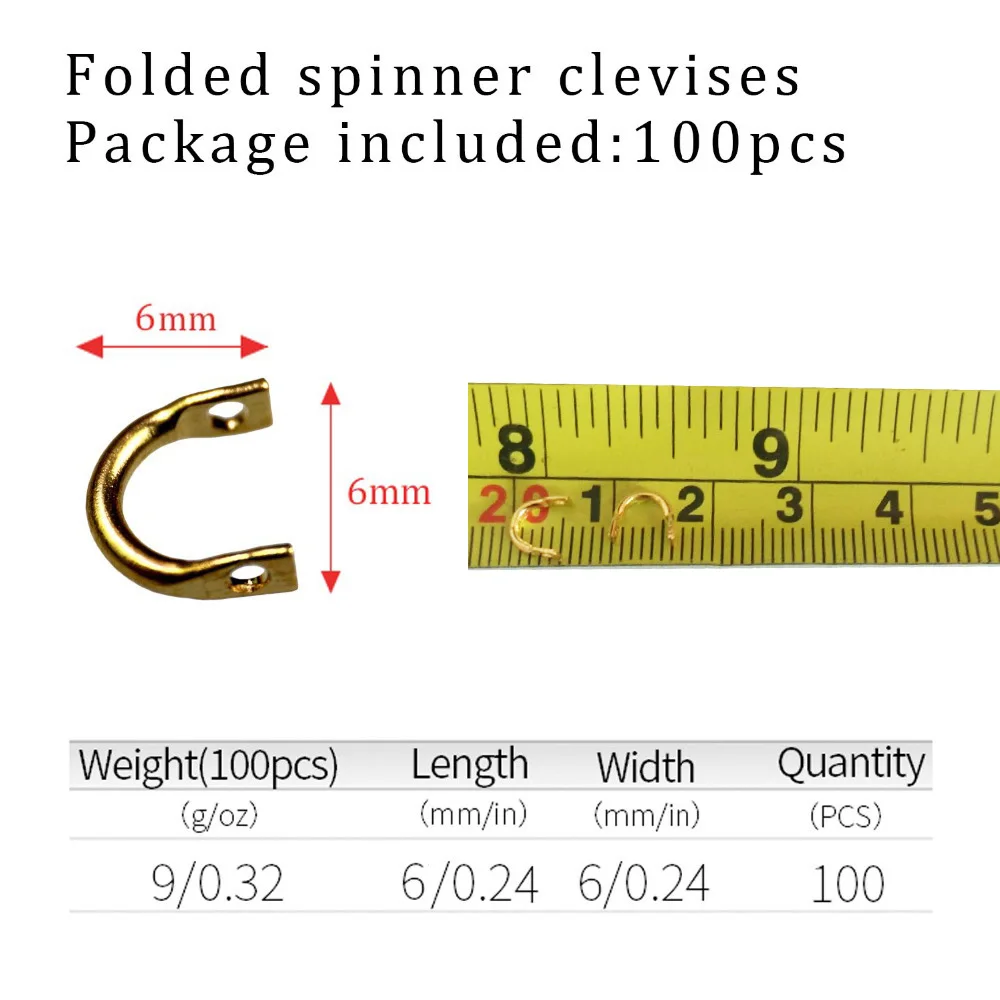 100pcs spinner clevis
