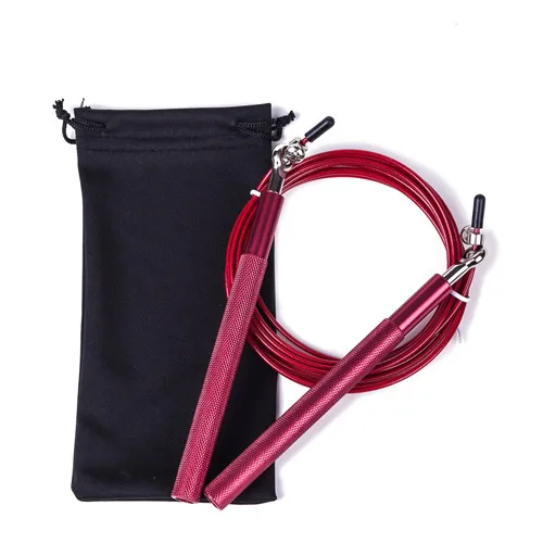3 метра Скакалка для кроссфита Профессиональная Скакалка для ММА-бокса фитнес-тренировки с сумкой для переноски - Цвет: red