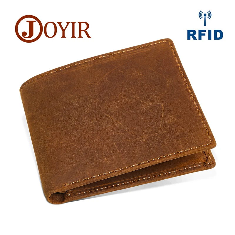 JOYIR RFID Wallet Antitheft Crazy Horse Leather Wallet Leisure Slim Mini Men Wallet Case Credit Card Purse Carteiras Masculinas
JOYIR RFID Wallet Antitheft Crazy Horse Leather Wallet Leisure Slim Mini Men Wallet Case Credit Card Purse Carteiras Masculinas