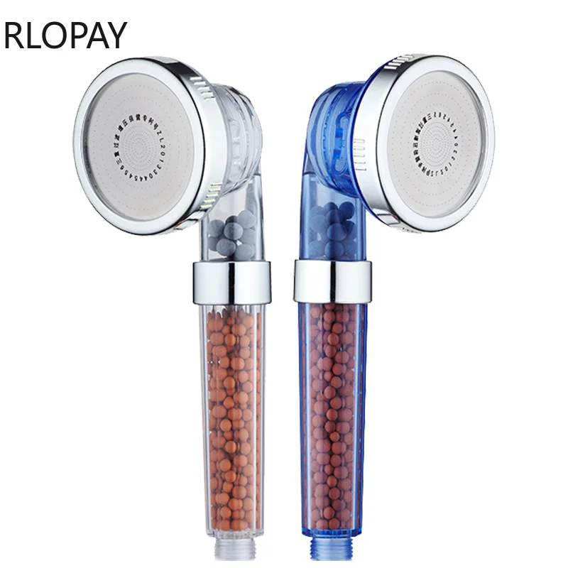 

RLOPAY link 3 Function Adjustable Jetting Shower Head Bathroom High Pressure Water Handheld Saving Anion Filter SPA Shower Heads