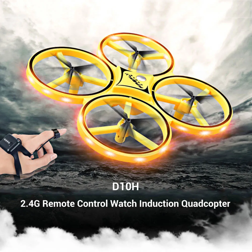 

Infrared Watch Induction Drone RC Quadrocopter Toys 2.4G 4CH remote control Easy to Operate Mini Dron for Children Birthday Gift