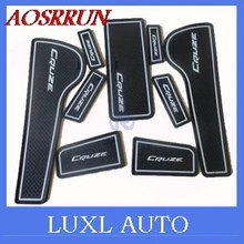 Free shipping for Chevrolet cruze 2009 2013 gate slot cup mat font b storage b font