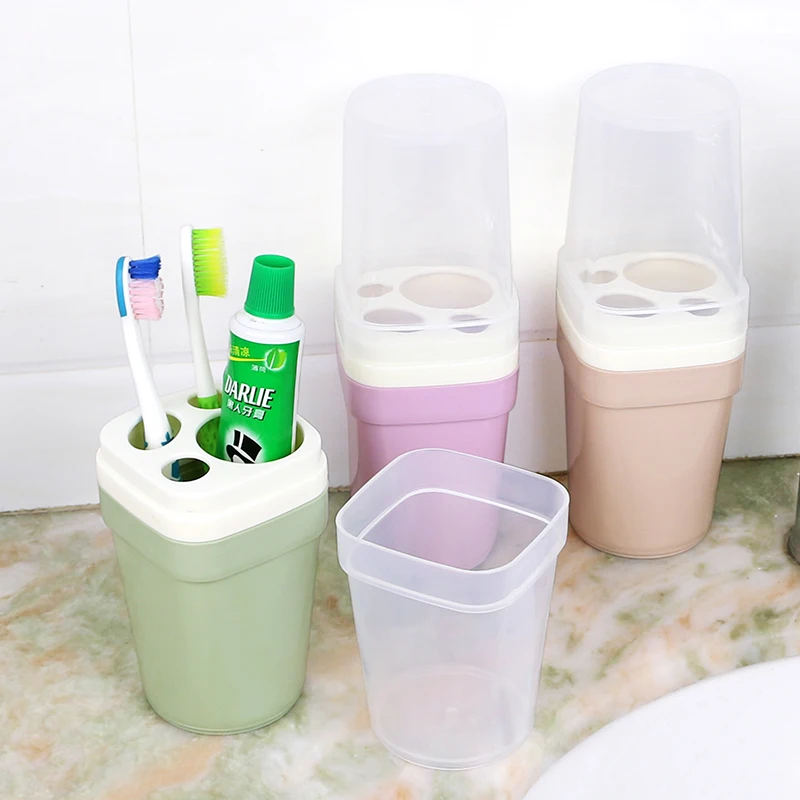 

BNBS 5505 Hot Fashion Travel Toothbrush Holder Toothpaste Towel Storage Box Plastic Tooth Case Cover Cup For Camping Holiday