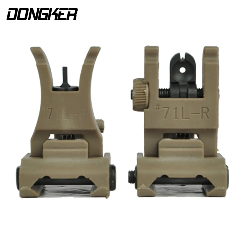 Draagbare Ultralight Flip-Up Tactical Voor & Achter Sight Set M4/M16 & AR Rifle Gun Opvouwbare Gericht apparaat Fit Voor Standaard 20mm Rail