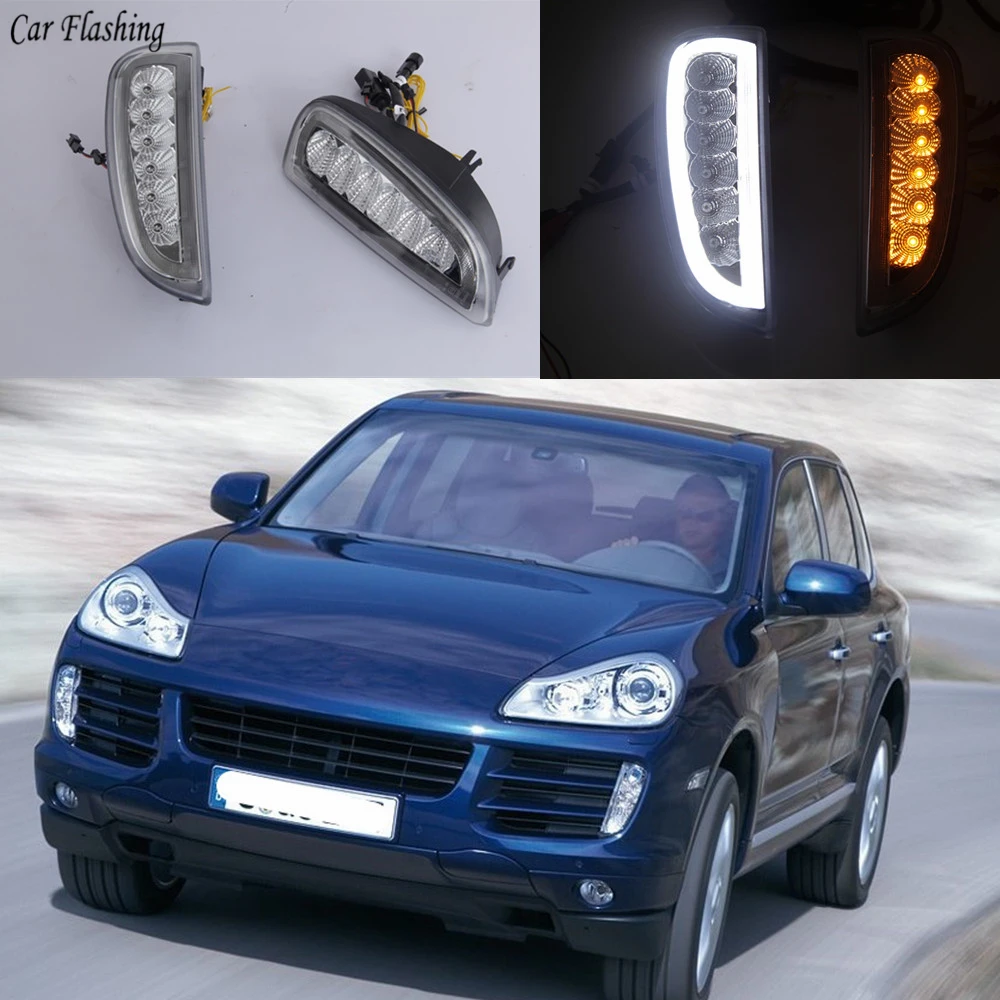 2PCS DRL Daytime Running Light fog lamp for Porsche Cayenne I 957 9PA