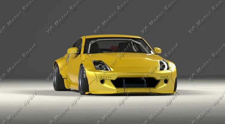 2002-2005 Nissan 350Z Z33 Rocket Bunny Style Body Kit FRP (26)
