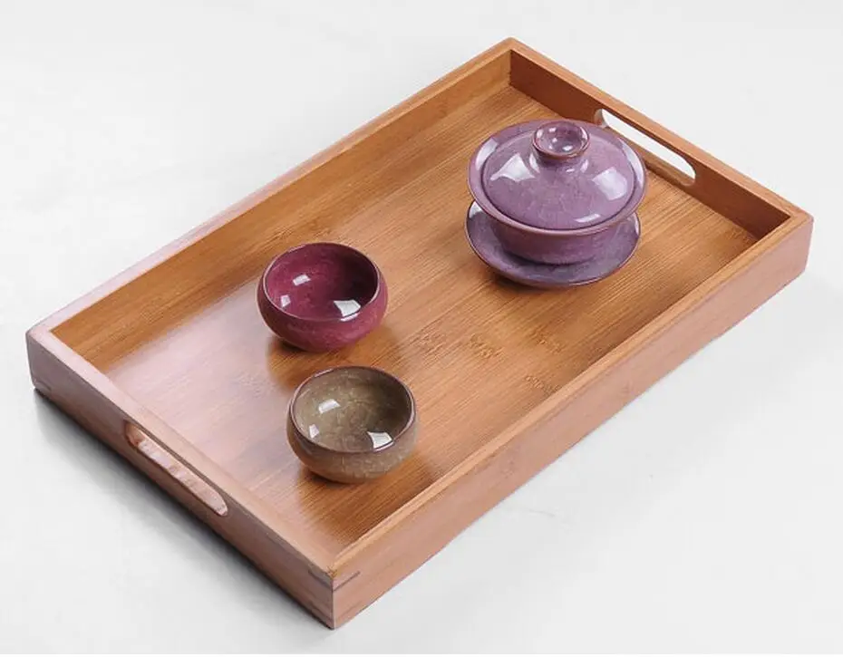 Round Bamboo Tray Bamboo Kung Fu Tea Tray Fruit Dish Tea Accessories