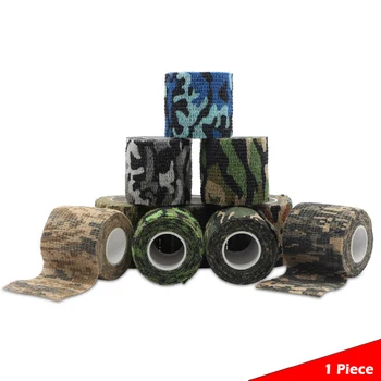 (5CM * 4.5M) Self-adhesive Camouflage Stretch Bandage Tactical Non-woven Tape for Rifle Gun Flashlight First Aid Health Care