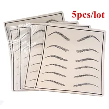 Косметический Перманентный макияж бровей кожа для обучения татуировкам 5 шт./лот поставка поддельная бровь кожа для обучения татуировкам для микроблейдинга