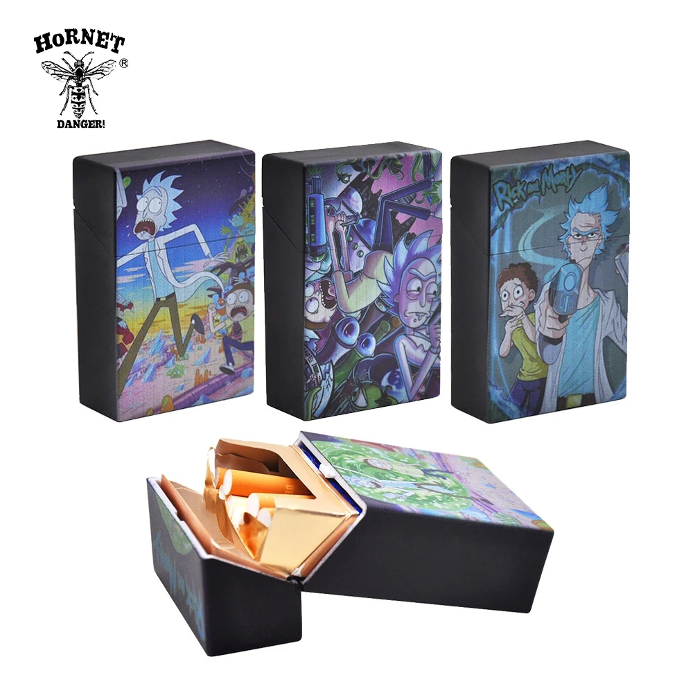 

Rick And Morty Plastic Cigarette Box Cigarette Case Cover For Regular Cigarettes Portable Cigarette Holder
