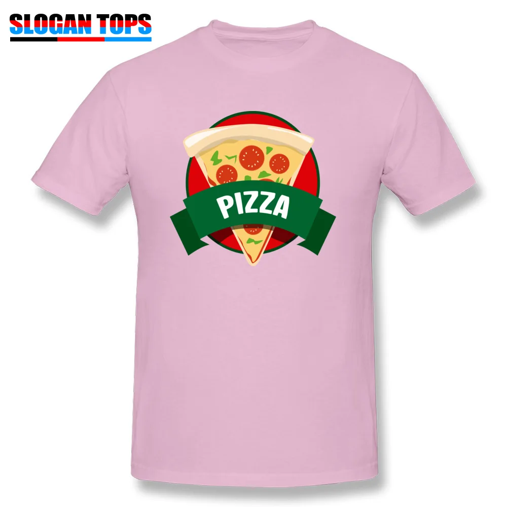 Normal pizza italian cuisine O Neck Top T-shirts April FOOL DAY Tops Shirt Short Sleeve for Men New Design All Cotton Tshirts pizza italian cuisine pink