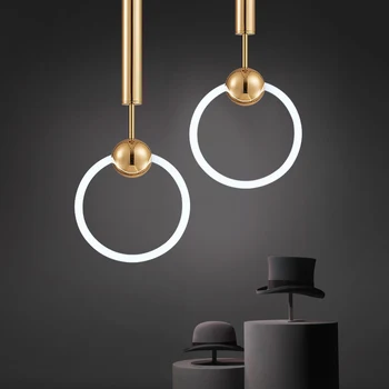 

JAXLONG Modern Metal Pendant Light Fashion LED Pendant Lamp Restaurant Nordic Balcony Bedroom Shop Dress Shop Bar Hanging Lamp