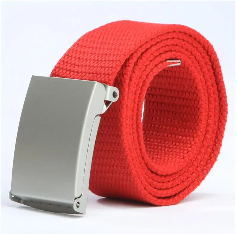 Mens Belts Fashion New Unisex Trousers Belts Canvas Belt Breathable Outdoor Tactical For Jeans Adjustable Waist Belt  140cm holeless belt