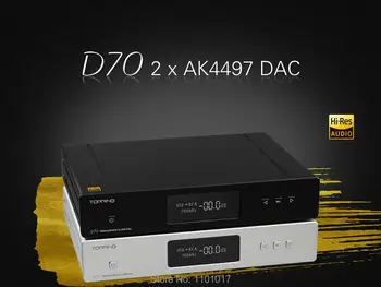 

Topping D70 2* AK4497 AK4118 USB DAC DSD512 32Bit/768kHZ USB DAC XMOS Desktop Decoder USB/Optical/Coaxial/ISS/AES input