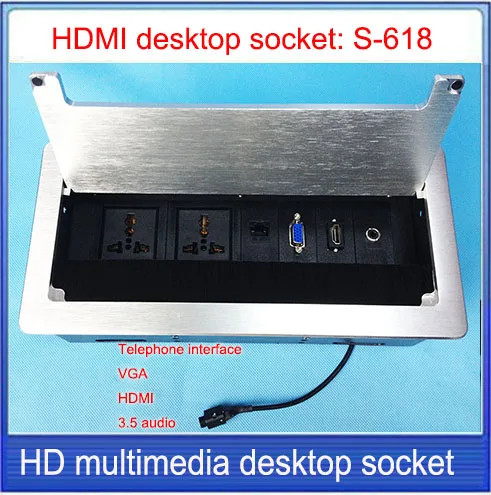 

Tabletop socket /hidden/ HDMI VGA Network interface Information outlet /Office conference room High-grade desktop socket S-618