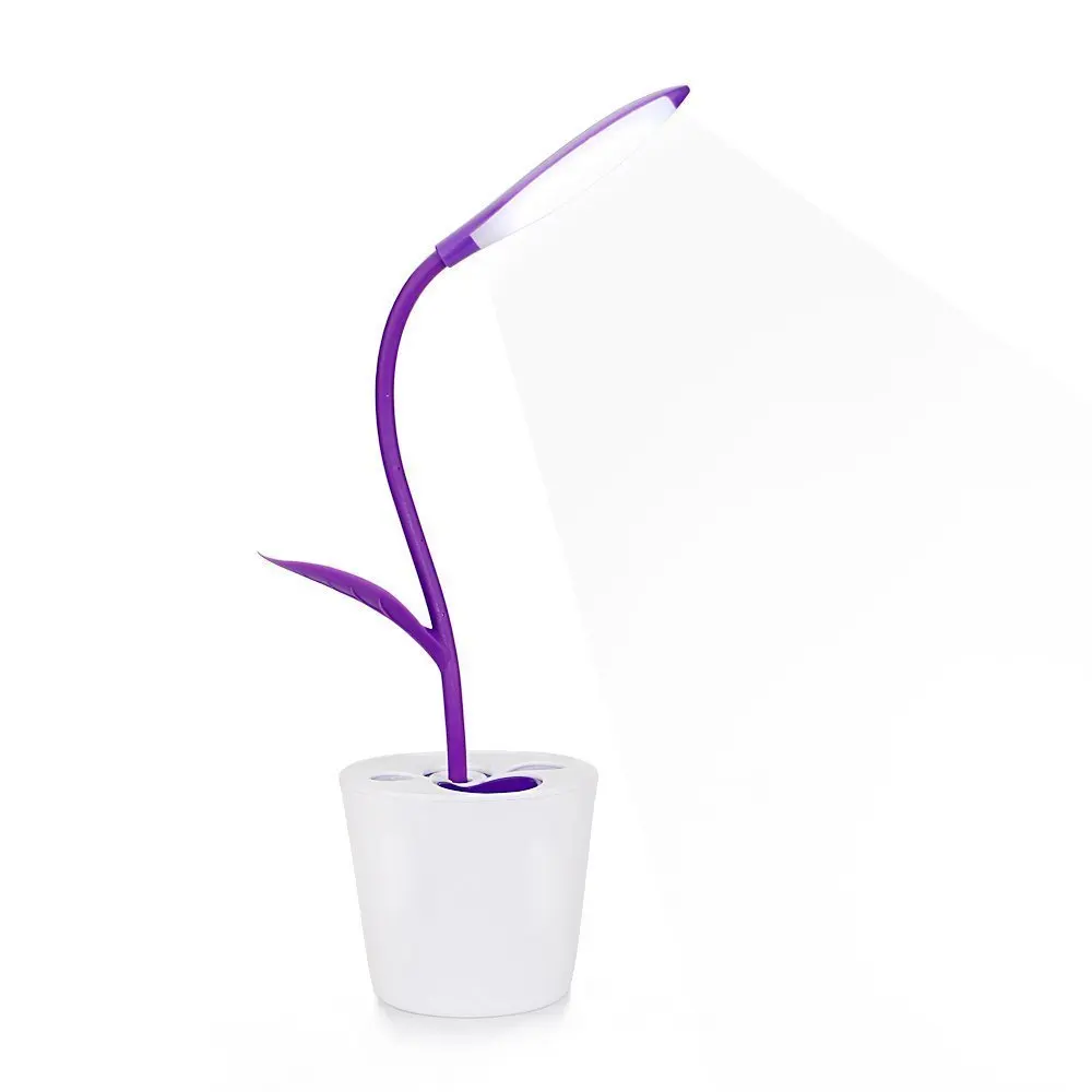 

LED Desk Lamp Reading Night Light with Rechargeable USB Cable, Flexible Neck, 3 Levels of Dimmable Touch-Sensitive Office lamp
