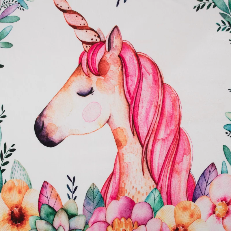 Cartoon Unicorn Throw Blanket 20 AW01-853(5)