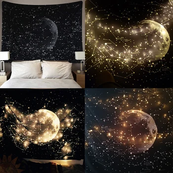 

Psychedelic Constellation Galaxy Space Pattern Tapestry Wall Hanging Light-weight Polyester Fabric Wall Gift Accessories