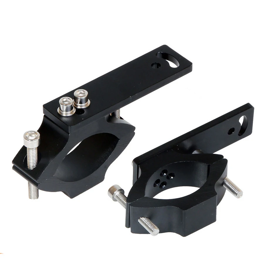 Universal Motorcycle LED Headlight Tube Fork Bracket Adjustable Angle