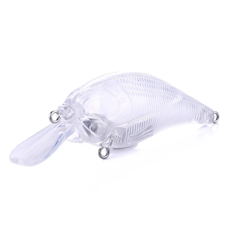

10Pcs Bodies Unpainted Baits Blank Lures No Hooks Plug Wobblers DIY Accessories Minnow 7.5CM Clear Fishing