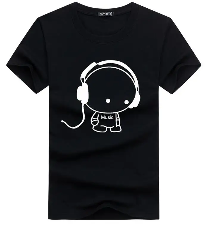 

2018 New Arrival Men T-shirt Casual Style Summer Cotton Short Sleeve Multi Color Male Cartoon Material on size