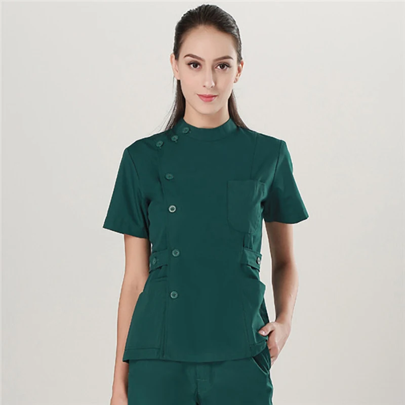 Медицинская форма Больница женская медицинская одежда набор одежды для ухода стоматологическая клиника салон красоты хирургический костюм - Цвет: Short Sleeve 5