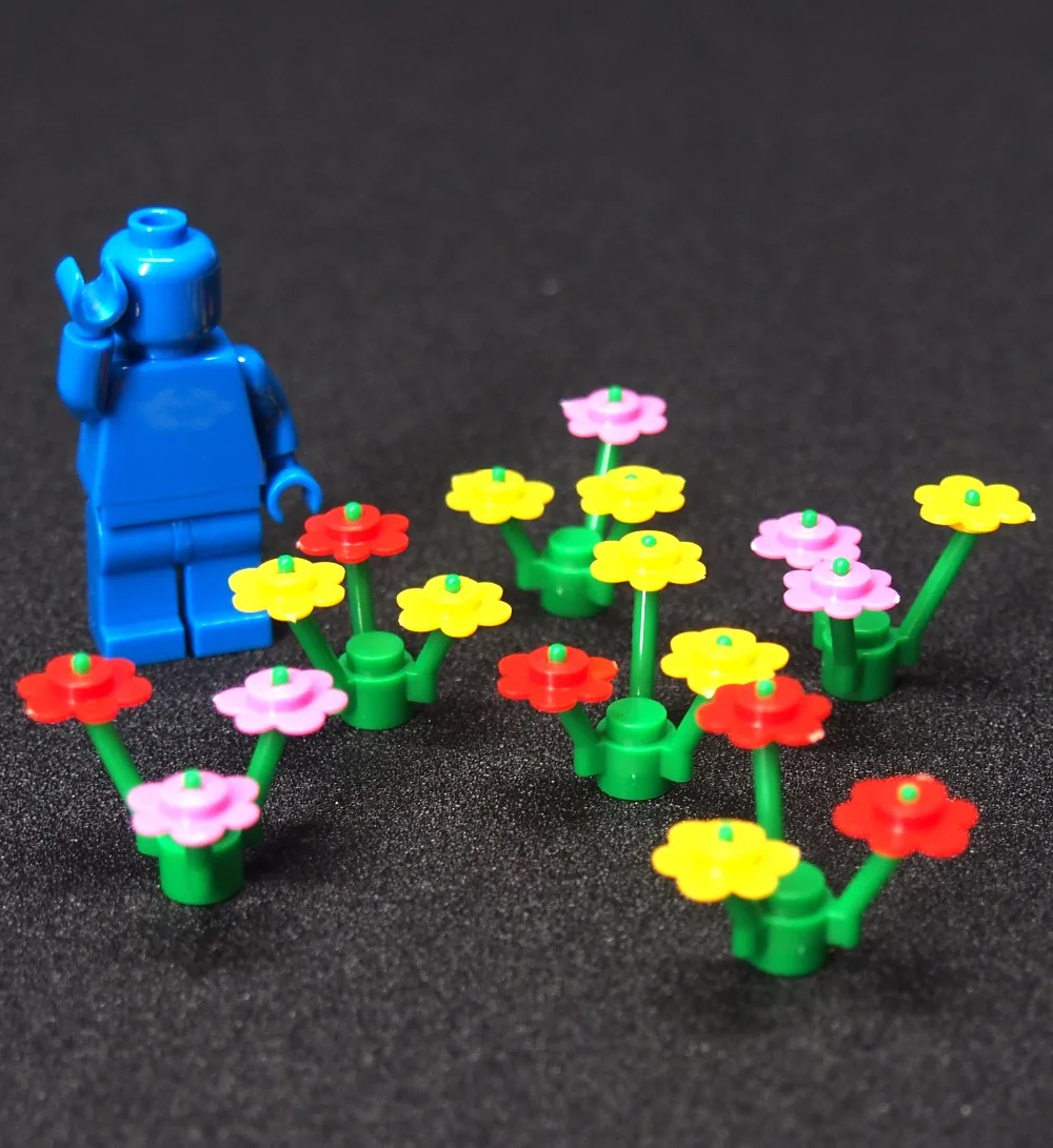 City Block MOC 30PCS Petal Flowers Building Blocks Mini Trees Plants