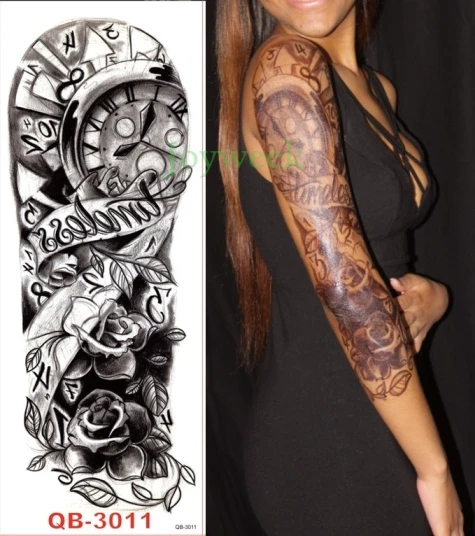 Водонепроницаемый временная татуировка наклейка полный рукав большой размер робот татуировки на руке флэш-тату краска для тела поддельные татуировки для мужчин и женщин 19 - Цвет: Смешанный цвет