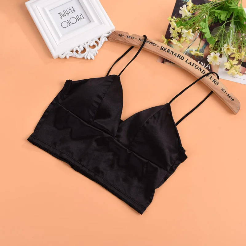 Women Sexy Crop Tops Solid Summer Camis Women Casual Tank Tops Sleeveless Crop Tops blusas deep V women bra