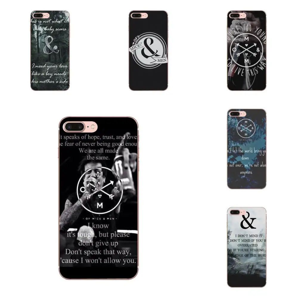 Музыкальная лента мышей и мужчин для Apple iPhone 4 4S 5 5C 5S SE 6 6S 7 8 Plus X XS Max XR Мягкий