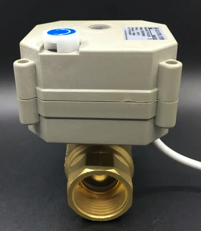 

TF20-B2-B, BSP/NPT 3/4'' Motorized Ball Valve DC5V 2/3/5/7 Wires 2-Way DN20 Full Port For Water Heating/Cooling Metal Gear
