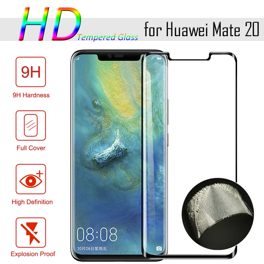 

Glass On Mate 20 Tempered Glass for Huawei Mate 20 Pro 20X Protective Glass HD Tempered Screen Protector for Huawei Mate 20 Lite