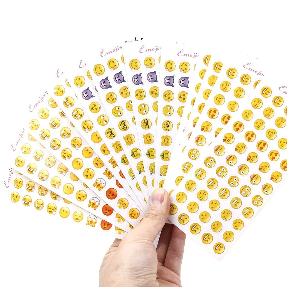 

12 Sheets (660pcs) Mini Smile Face Emoji Stickers DIY Diary Scrapbooking Notebook Stickers Student Gifts Award Stationery