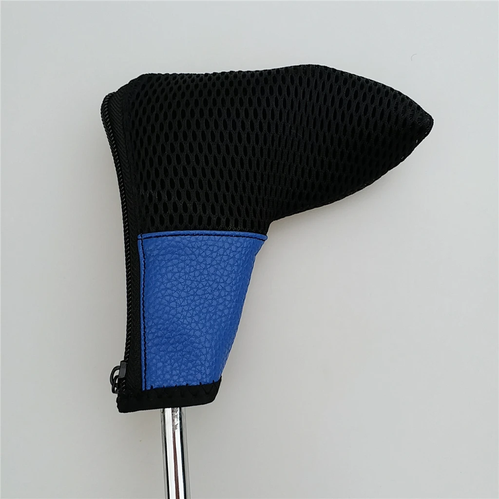 Durable Mesh Blade Head Cover Golf Club Putter Headcover with Zipper Close Lightweight Golf Putter Protector Bag Accessories
