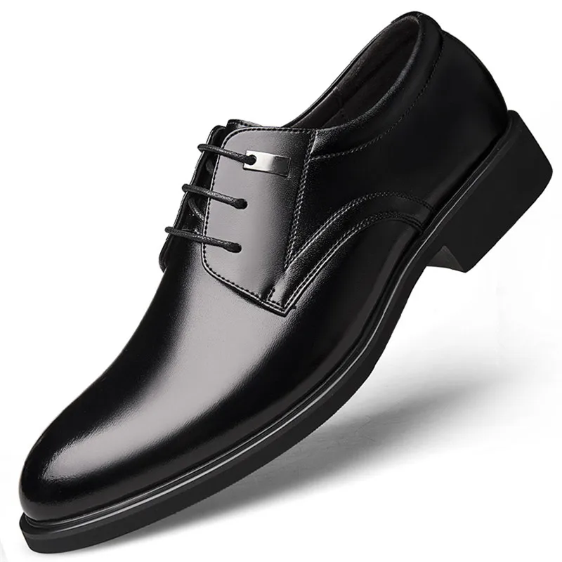 Новая брендовая мужская деловая обувь, увеличивающая рост, со скрытой подъемная стелька, на 5 см, для свадебной вечеринки - Цвет: style 2