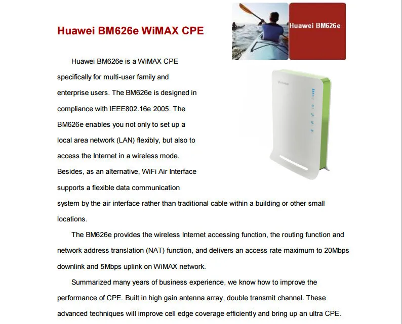 Huawei BM626e 2,5 г wimax cpe Indoor маршрутизатор CPE